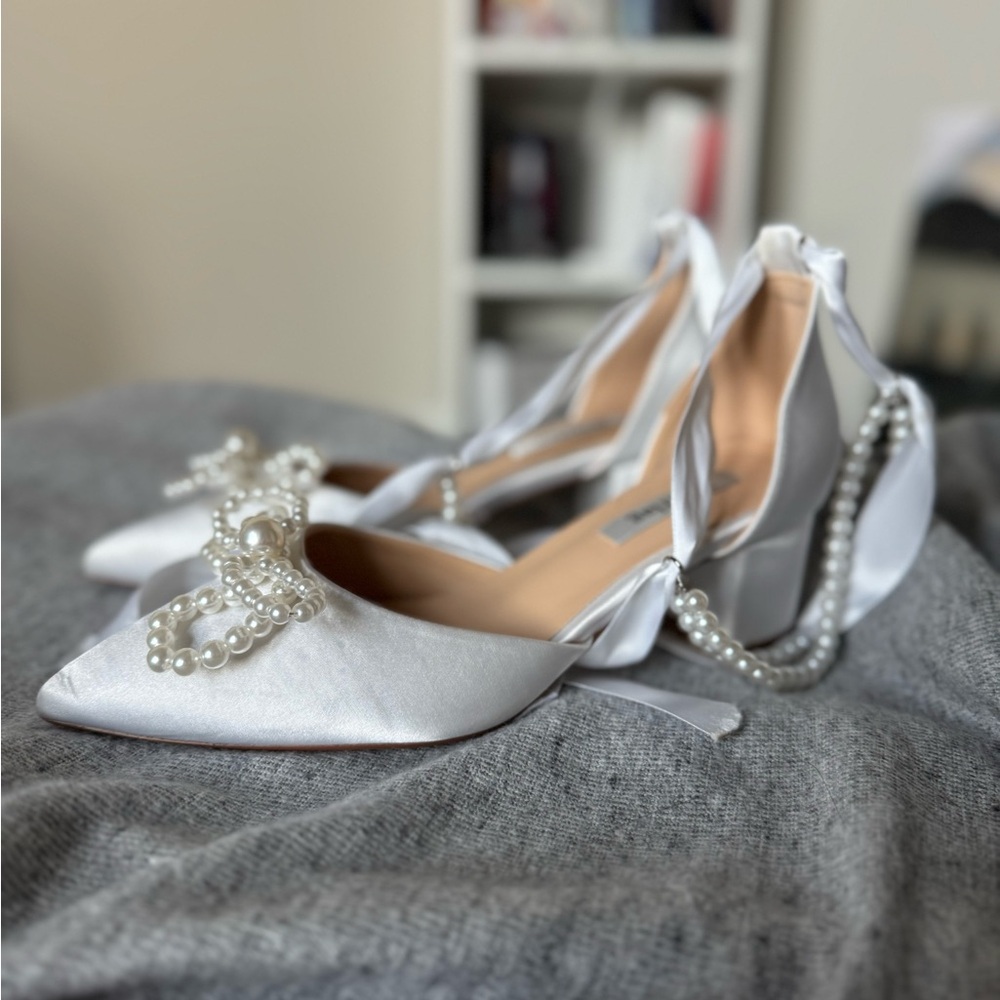 Block heel wedding shoes